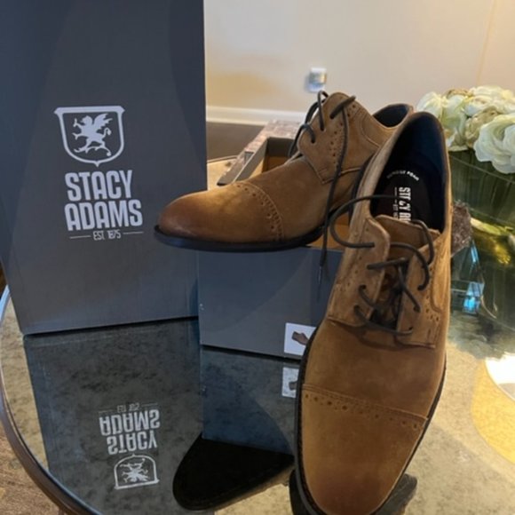 Brand New Stacy Adams Brown Suede Shoes main image 6